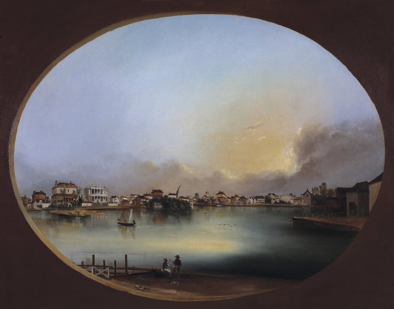 Kilátás Charlestonra (kilátás nyugatról) alkotó: Henry Joseph Jackson