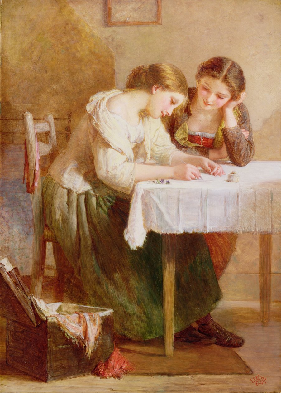 A szerelmes levél, 1871 alkotó: Henry Le Jeune