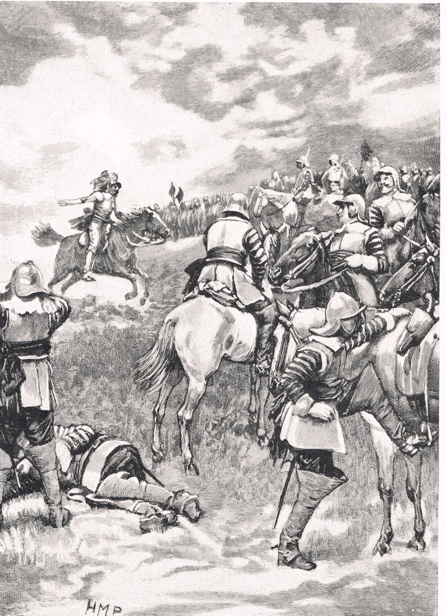 I. Károly a nasebyi csatában, 1645. június 14., illusztráció a 