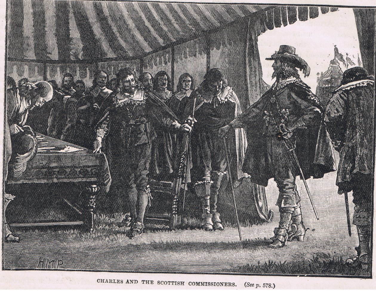 Charles és a skót biztosok 1639 alkotó: Henry Marriott Paget