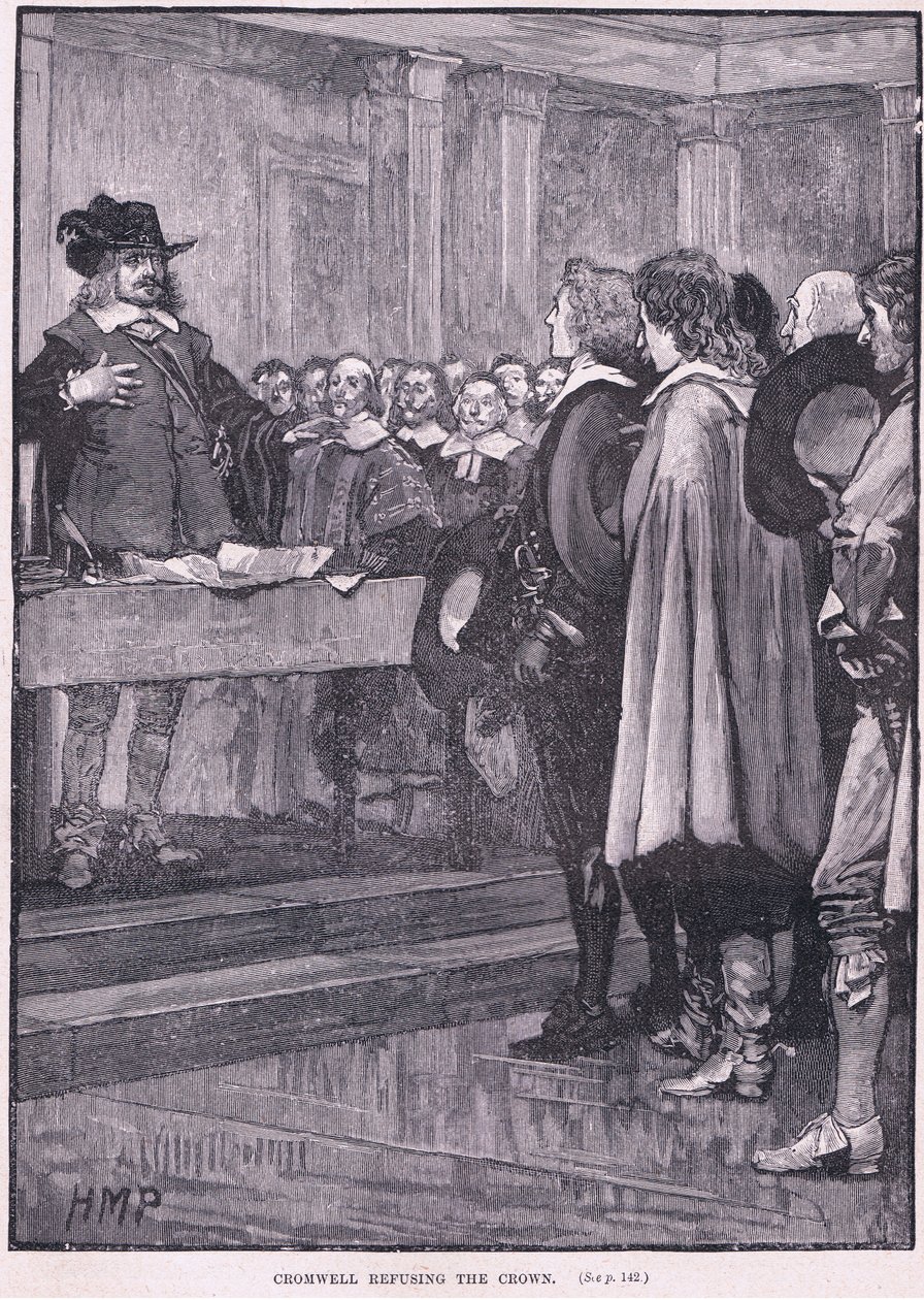 Cromwell visszautasítja a koronát AD 1657 alkotó: Henry Marriott Paget