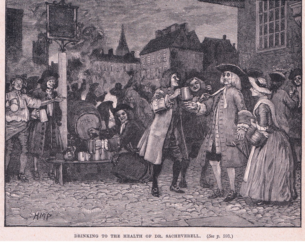 Dr. Saheverell egészségének ivása AD 1710 alkotó: Henry Marriott Paget