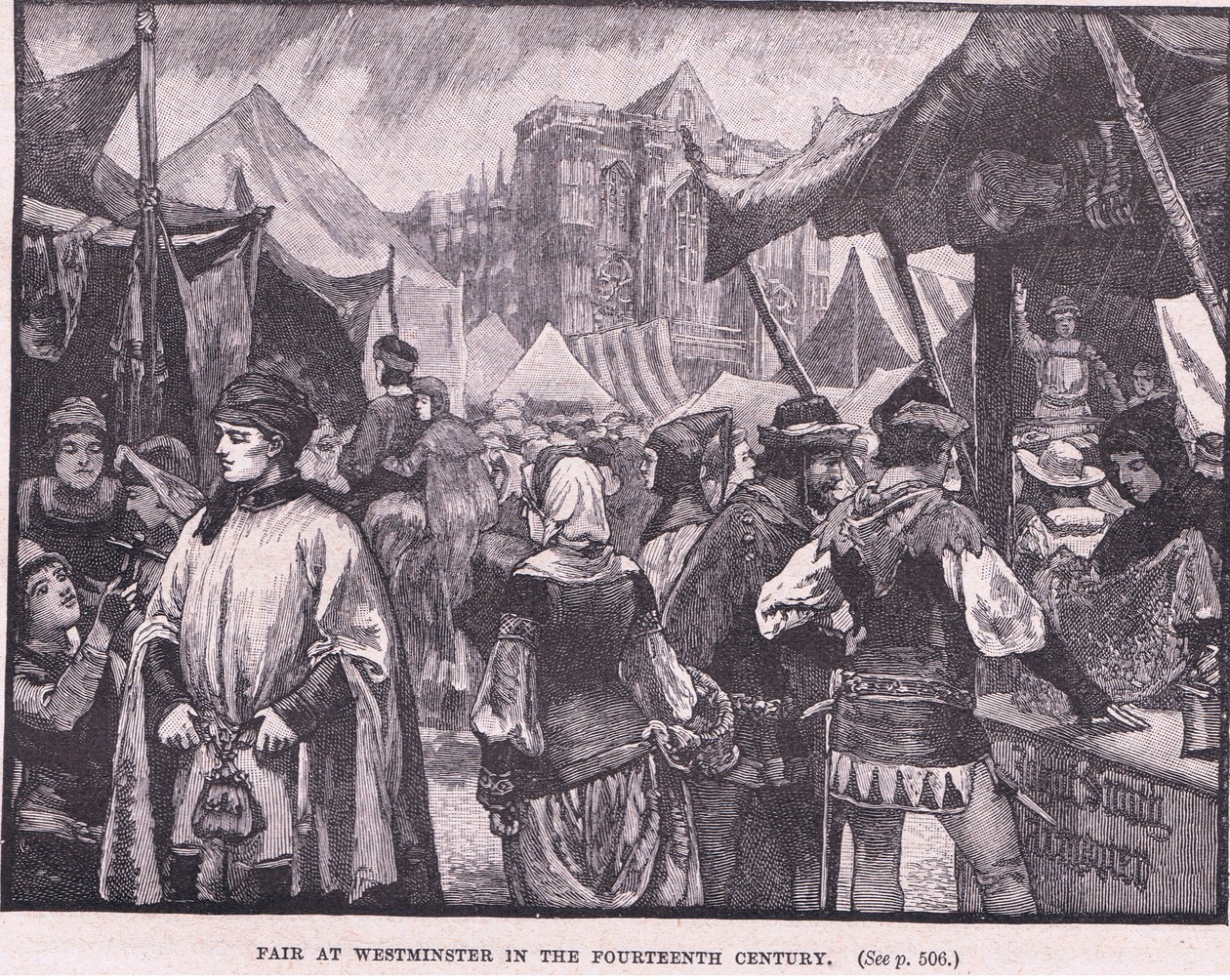 Vásár Westminsterben a XIV. században alkotó: Henry Marriott Paget