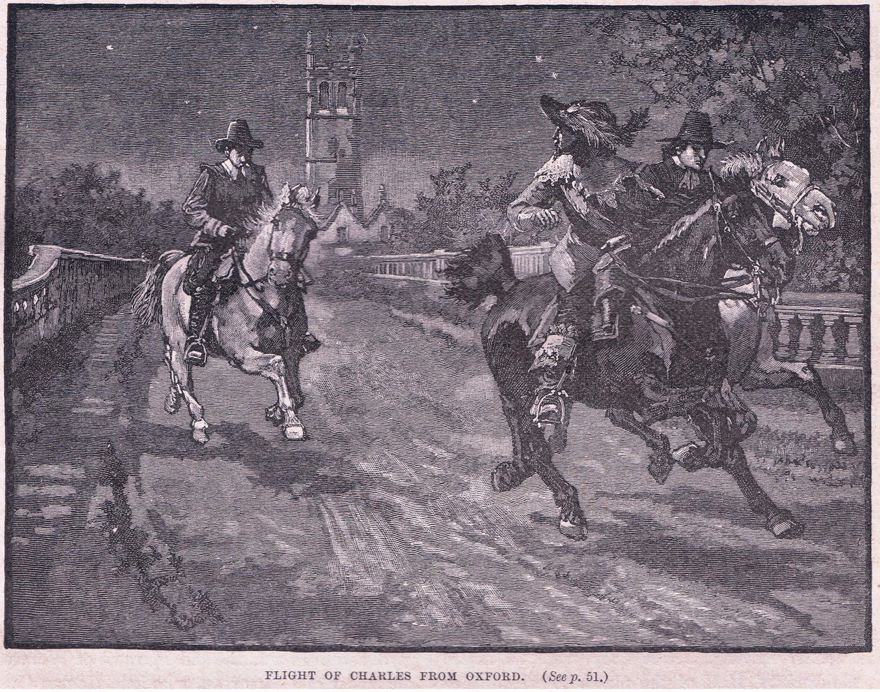 I. Károly repülése Oxfordból Kr.u. 1646-ban alkotó: Henry Marriott Paget