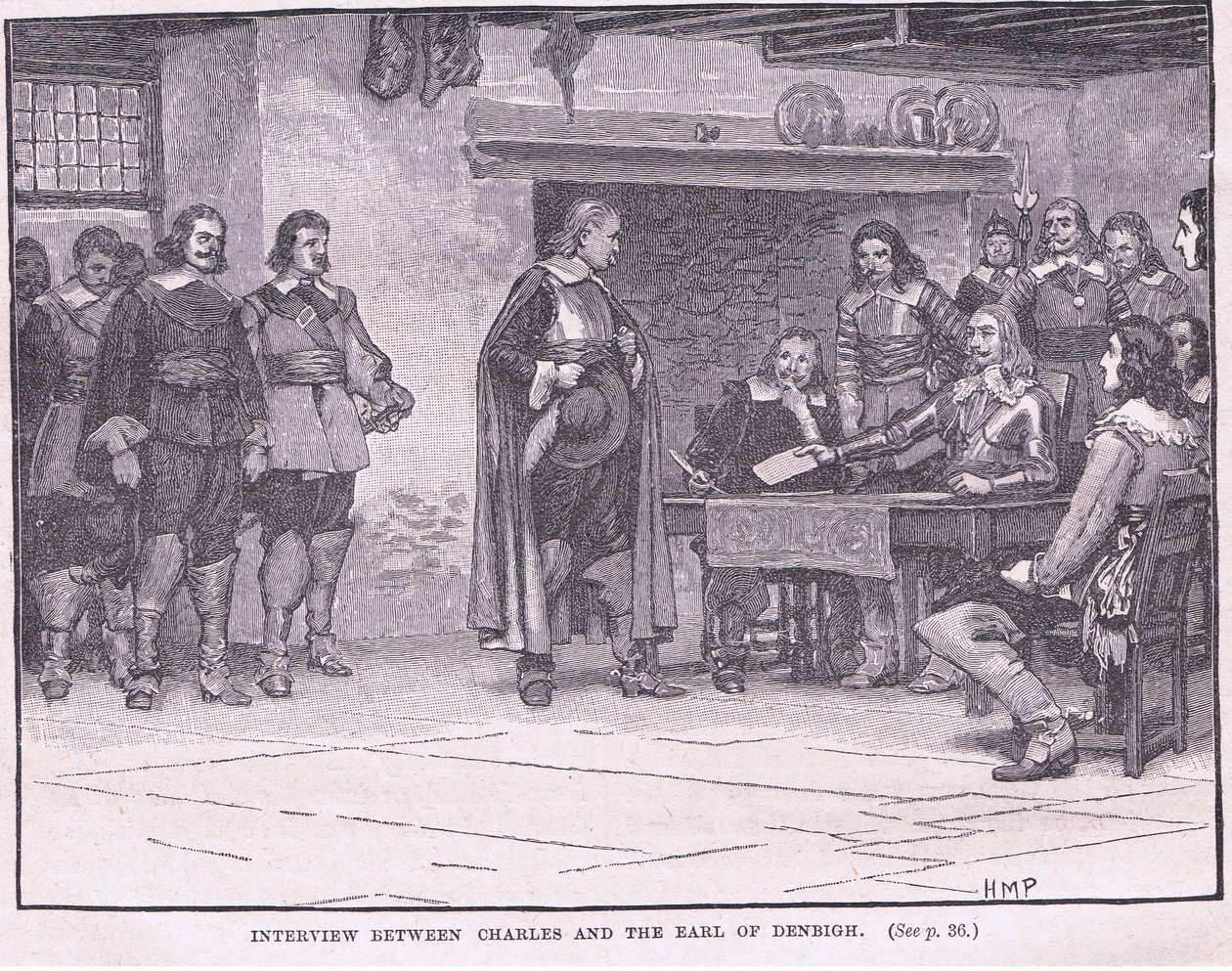 Interjú Charles és Denbigh grófja között 1644-ben alkotó: Henry Marriott Paget