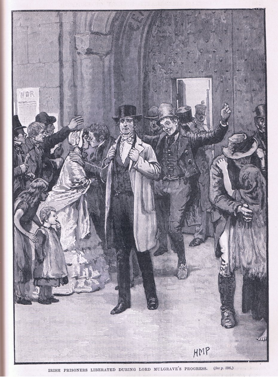 Az ír foglyokat Lord Mulgrave Haladása idején szabadították fel i.sz. 1836-ban alkotó: Henry Marriott Paget