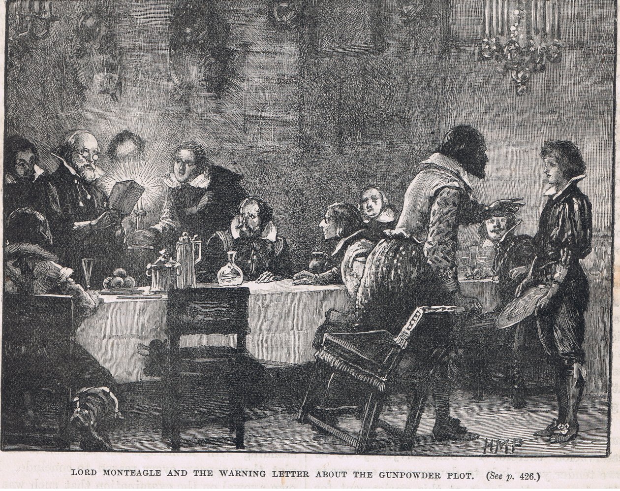 Lord Monteagle és a figyelmeztető levél az 1605-ös lőporos telekről alkotó: Henry Marriott Paget