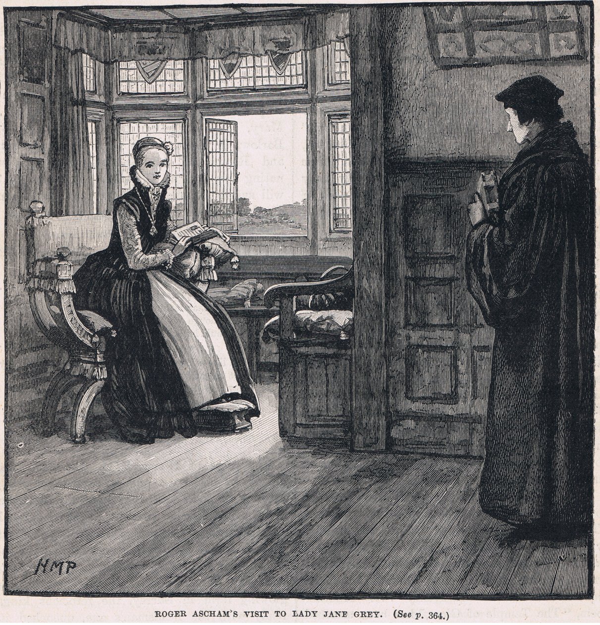 Roger Ascham látogatása Lady Jane Graynél alkotó: Henry Marriott Paget