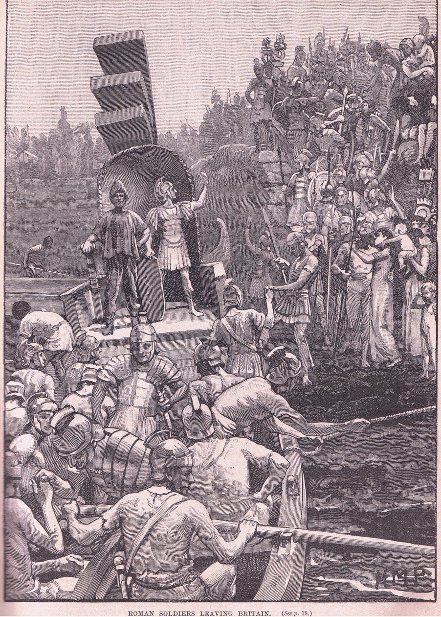 Nagy-Britanniát elhagyó római katonák i.sz. 410 alkotó: Henry Marriott Paget