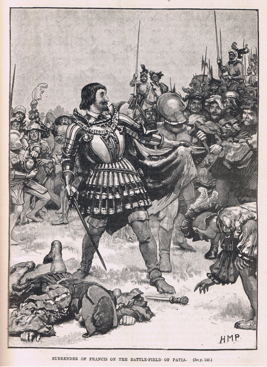 Ferenc megadása a paviai csatatéren 1525-ben alkotó: Henry Marriott Paget
