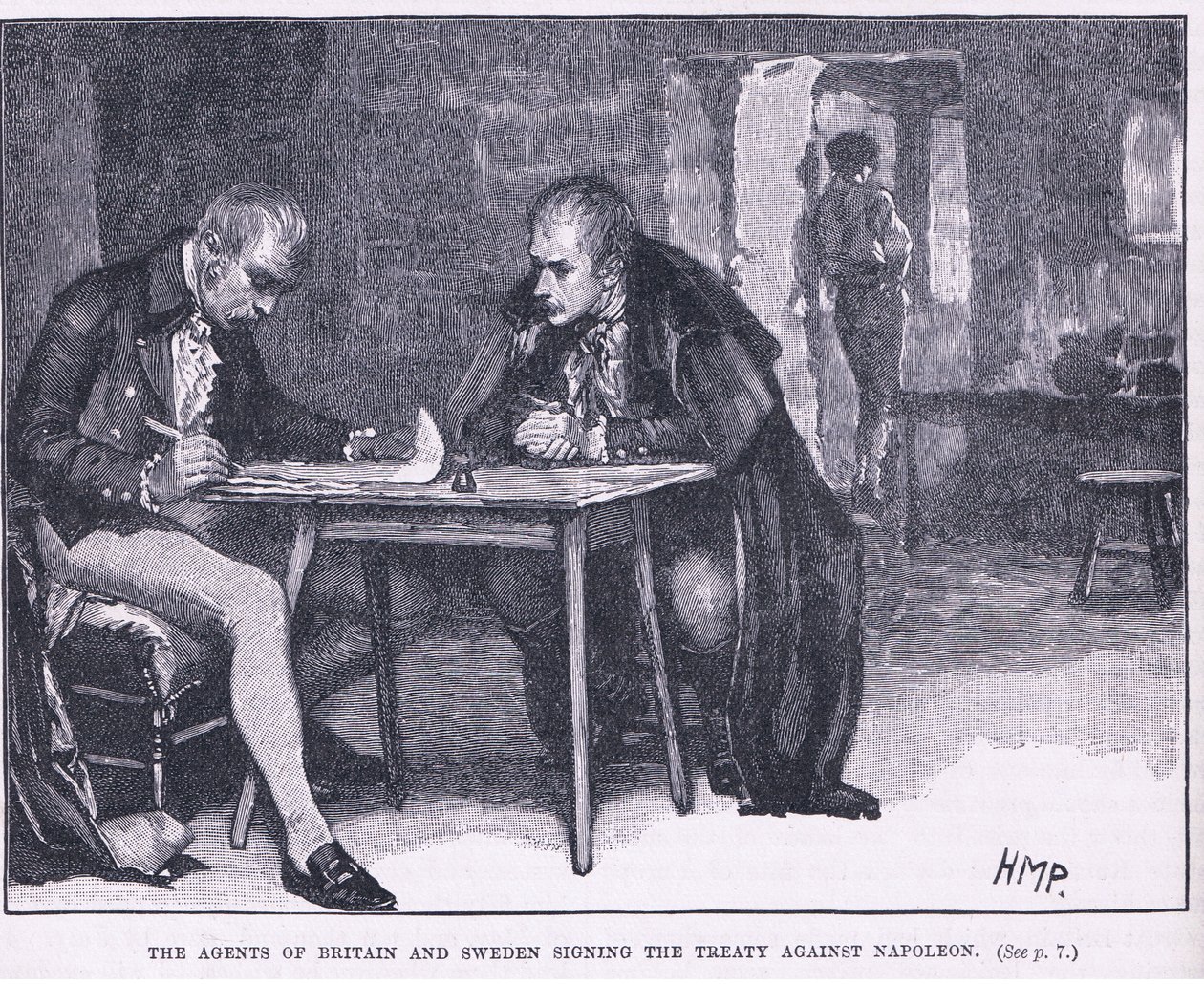 Nagy-Britannia és Svédország ügynökei aláírják a Napóleon elleni szerződést alkotó: Henry Marriott Paget