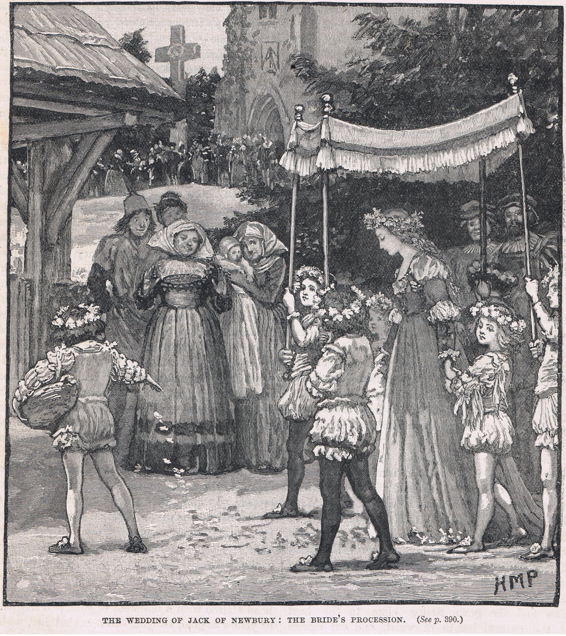 Jack of Newbury esküvője: menyasszonyi körmenet alkotó: Henry Marriott Paget