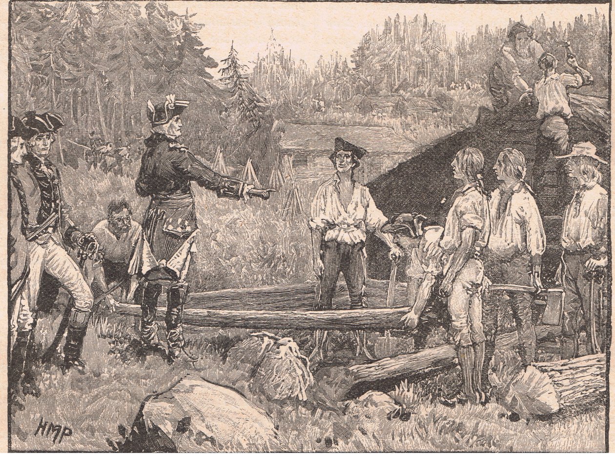 Washington és emberei a Valley Forge-ban i.sz. 1777 alkotó: Henry Marriott Paget