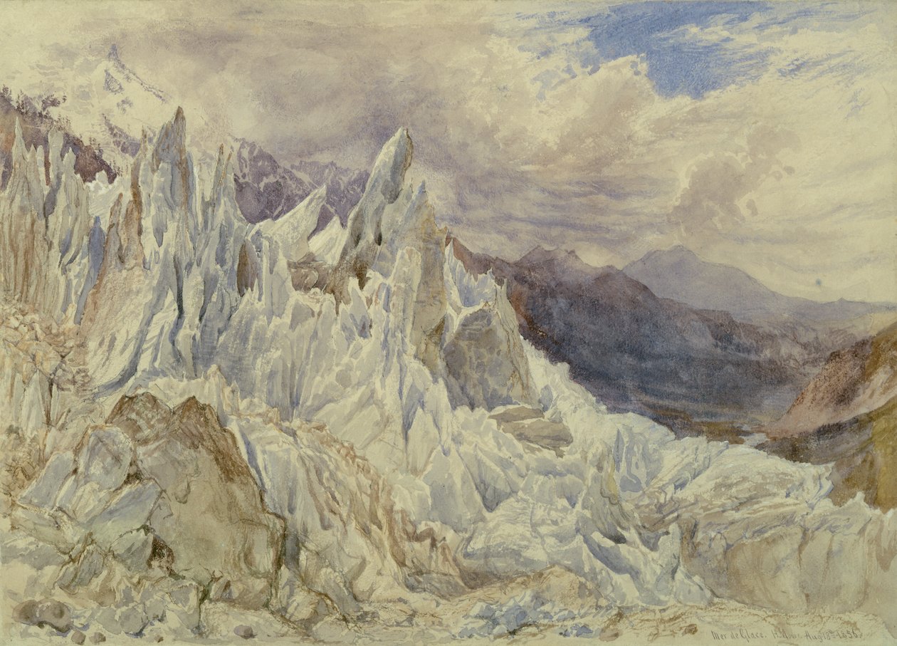 Mer de Glace, 1856 (wc grafitra, gouache-val, papírra) alkotó: Henry Moore