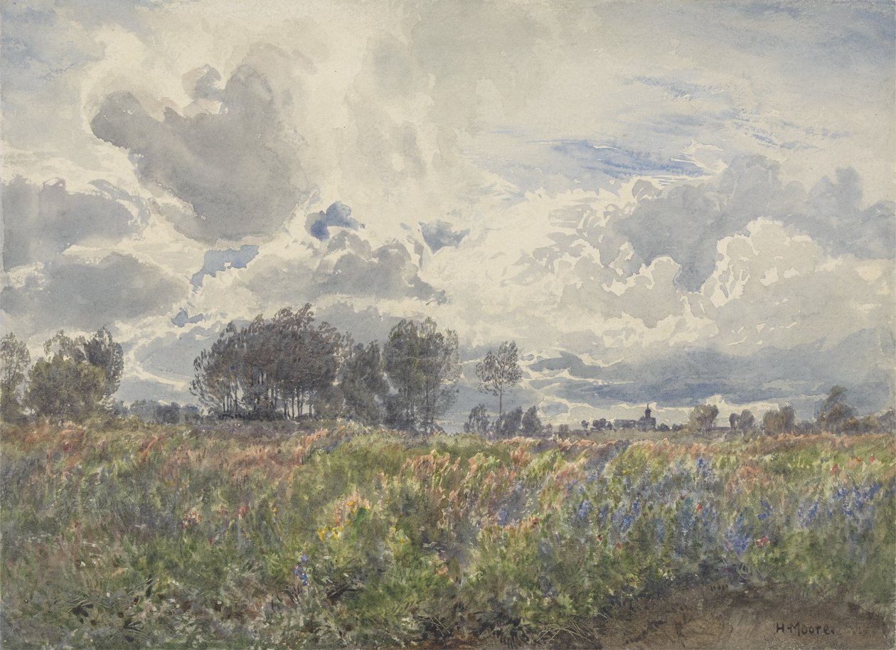 Zápor június, Pikárdia, 1870 körül alkotó: Henry Moore