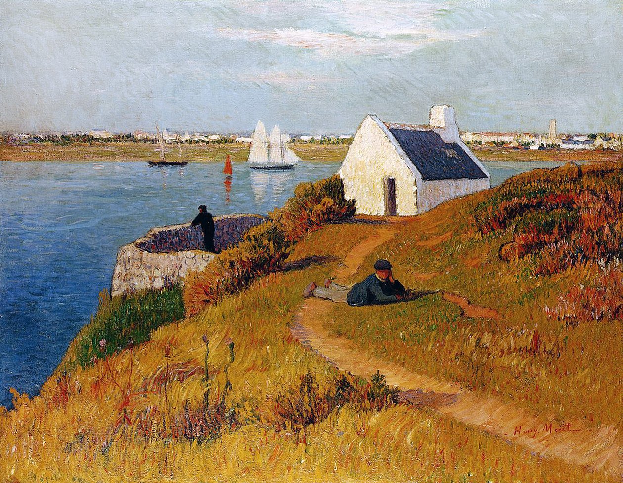 Lorient kilátása, Bretagne, 1895 körül alkotó: Henry Moret