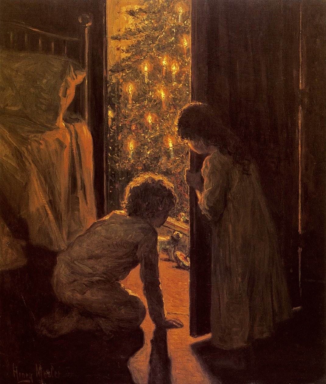 A karácsonyfa, 1916 körül alkotó: Henry Mosler
