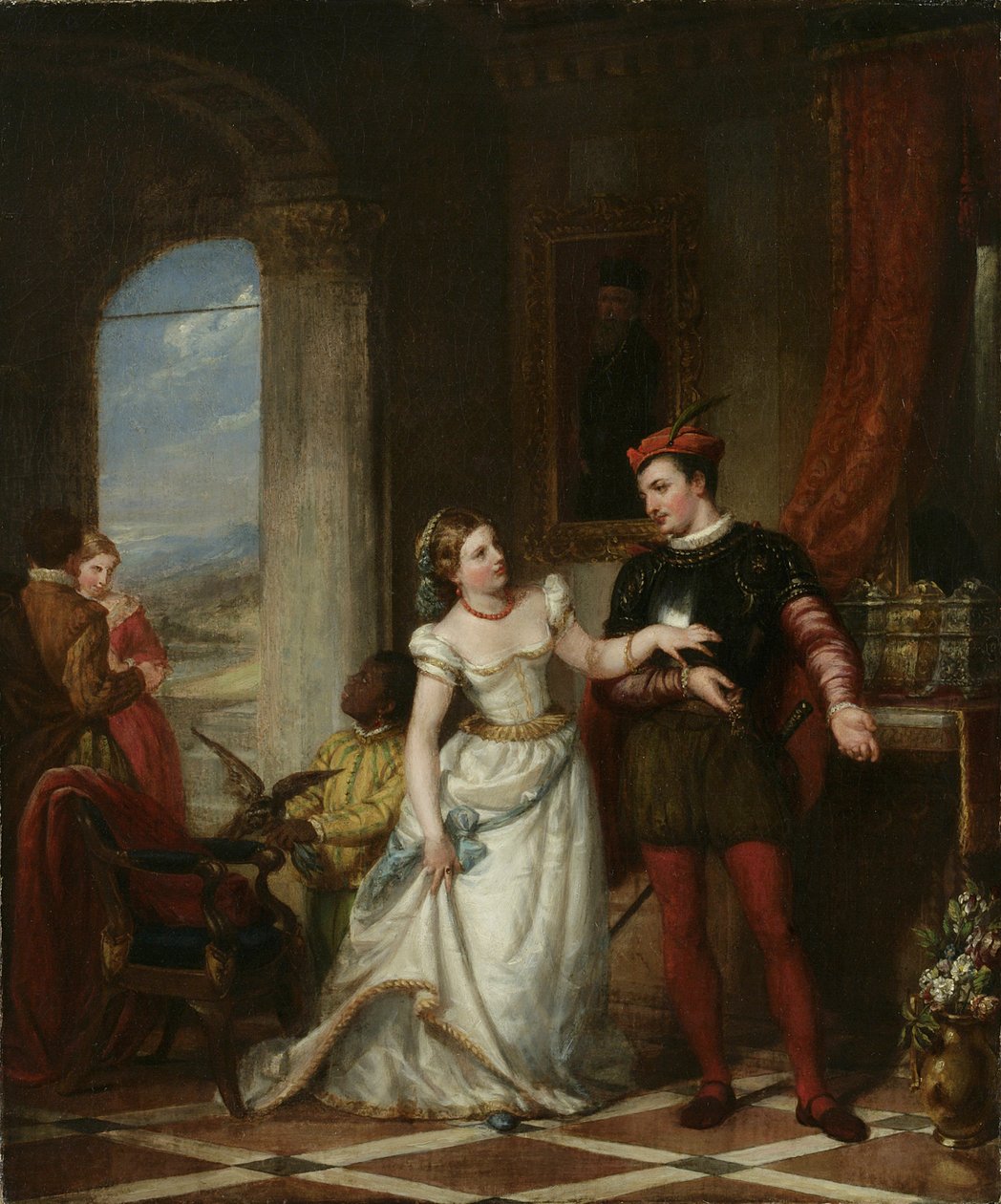 Portia és Bassanio – a velencei kereskedőtől, 1865 alkotó: Henry Peters Gray