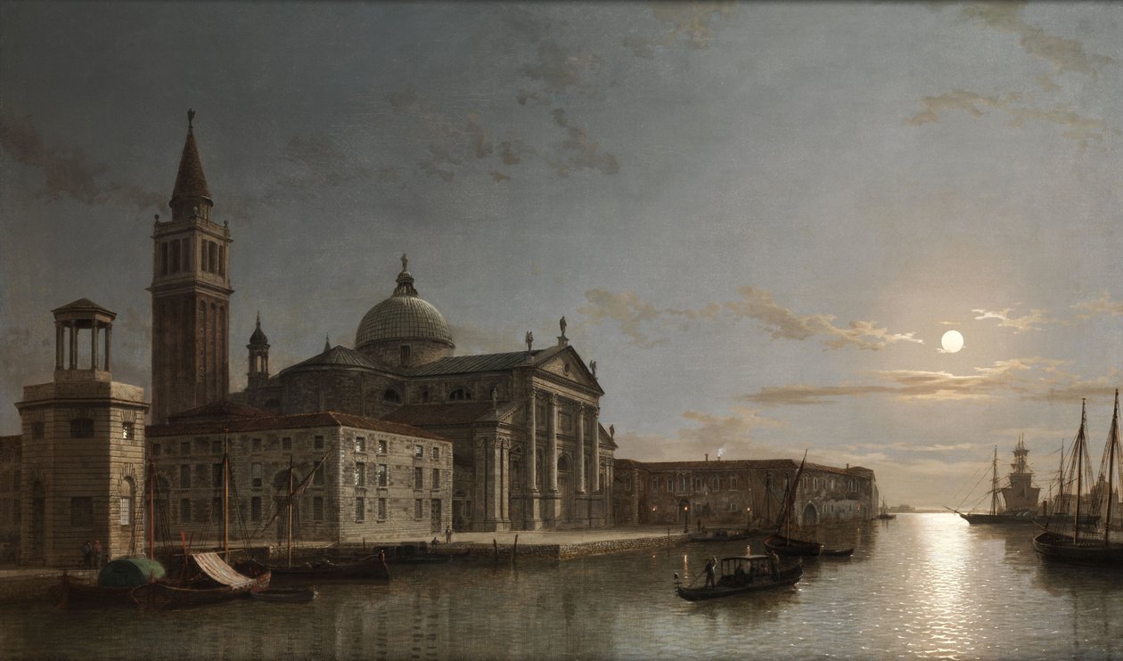 Velence San Giorgio Maggiore -val a holdfényben alkotó: Henry Pether
