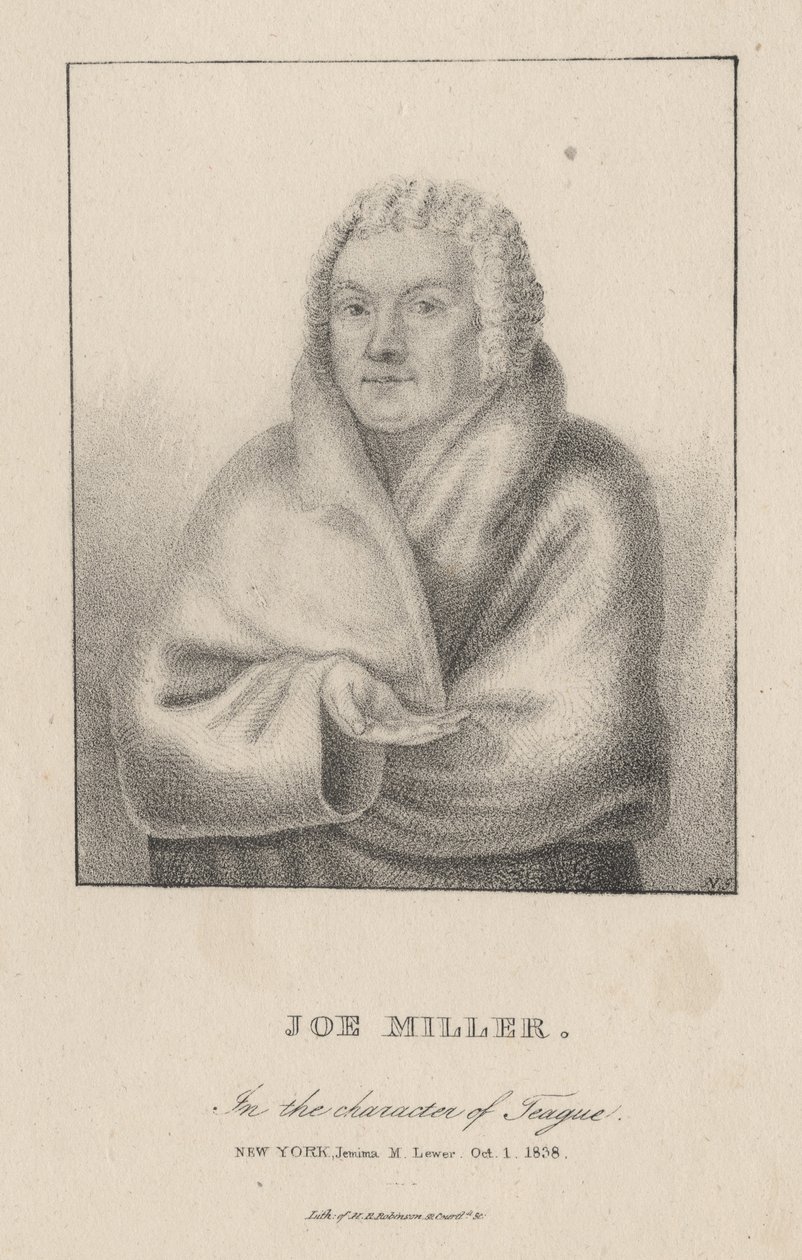 Joe Miller Teague karakterében, 1838 alkotó: Henry R. Robinson