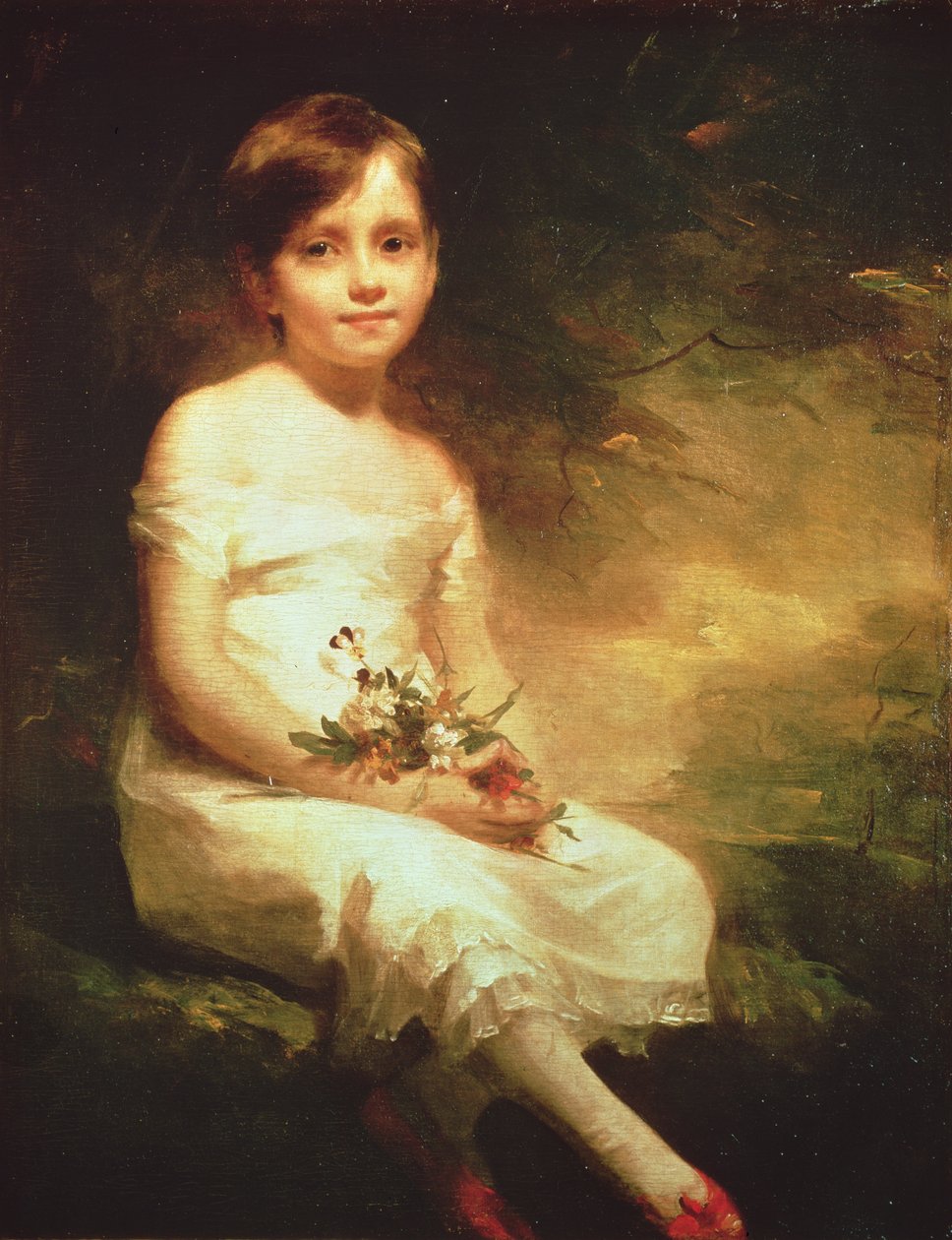 Kislány virágokkal vagy ártatlansággal, Nancy Graham portréja alkotó: Henry Raeburn
