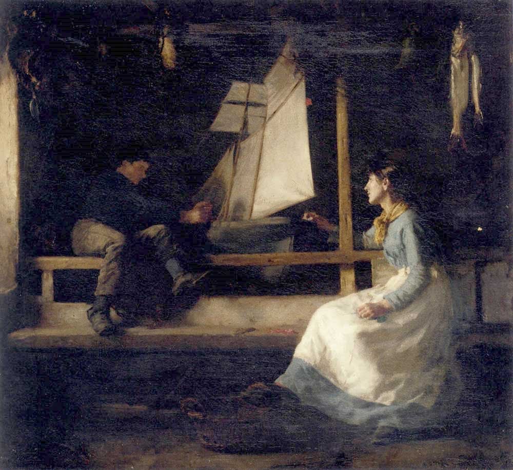 Hajóépítők alkotó: Henry Scott Tuke