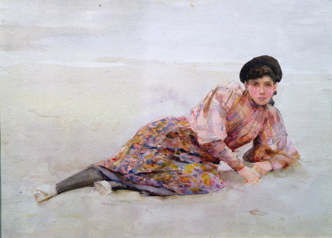 Lány a tengerparton alkotó: Henry Scott Tuke