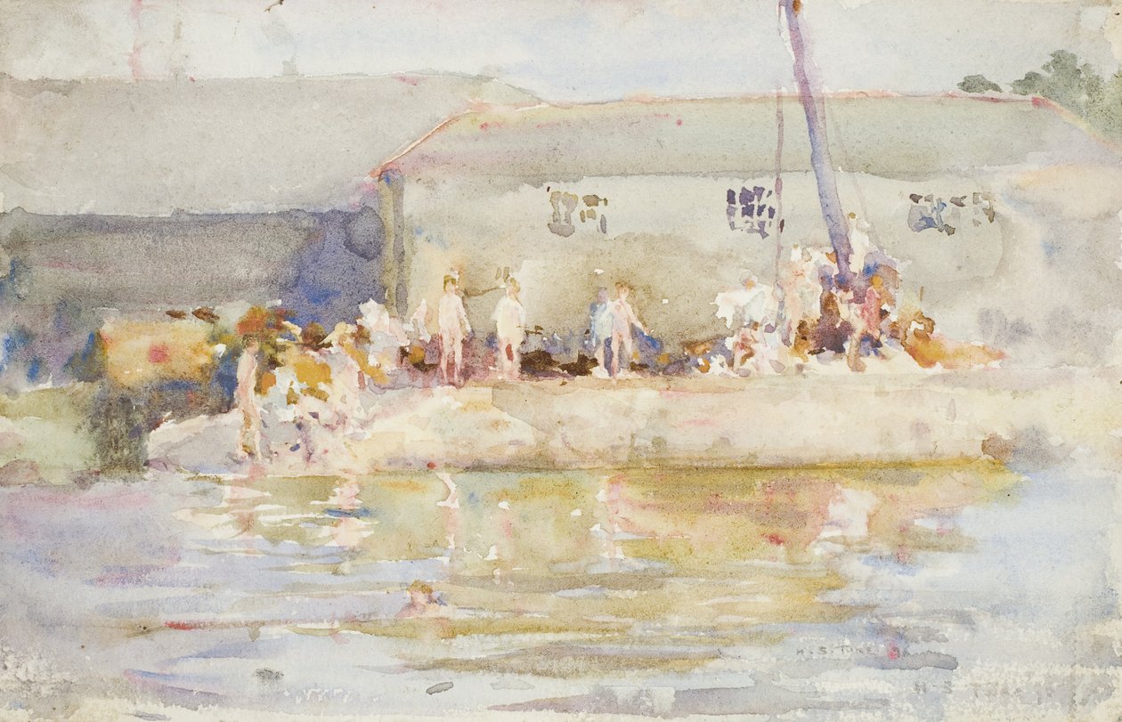 Quay Scamps, 1896 alkotó: Henry Scott Tuke
