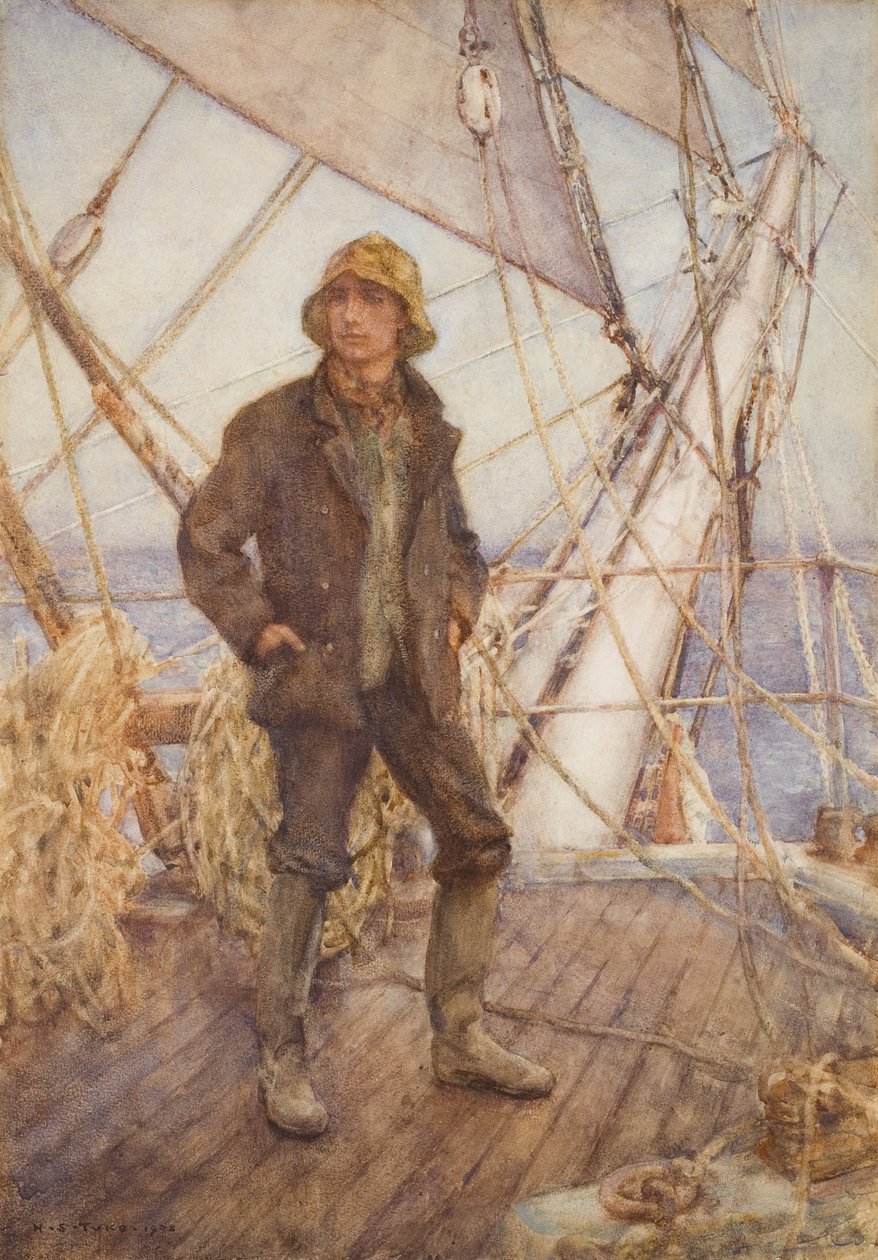 The Look-Out (más néven The Lookout Man), 1908 alkotó: Henry Scott Tuke