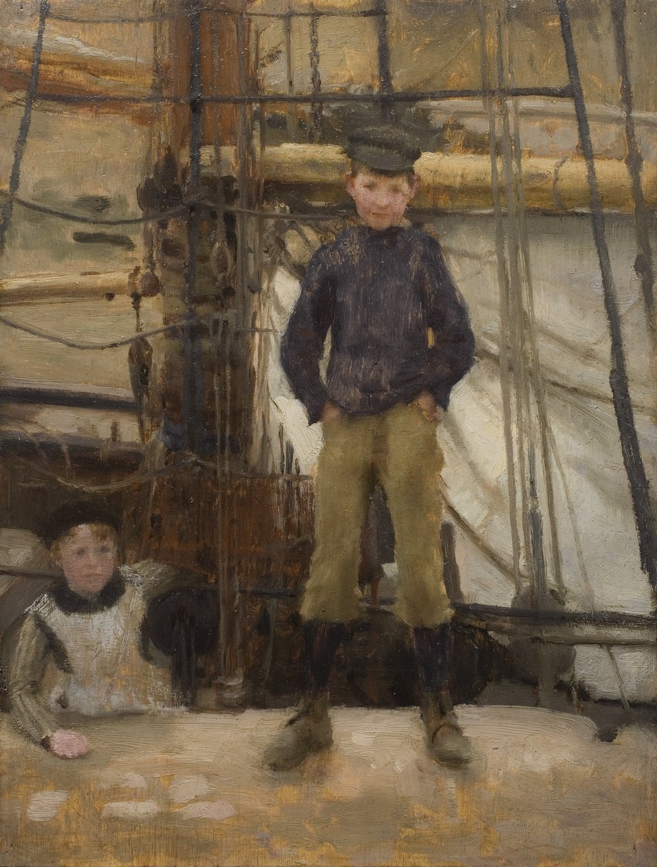 Két gyerek a fedélzeten alkotó: Henry Scott Tuke