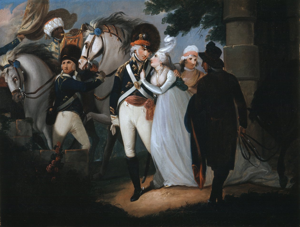 A Light Dragons egyik tisztje, aki búcsút vesz feleségétől, 1795 körül alkotó: Henry Singleton