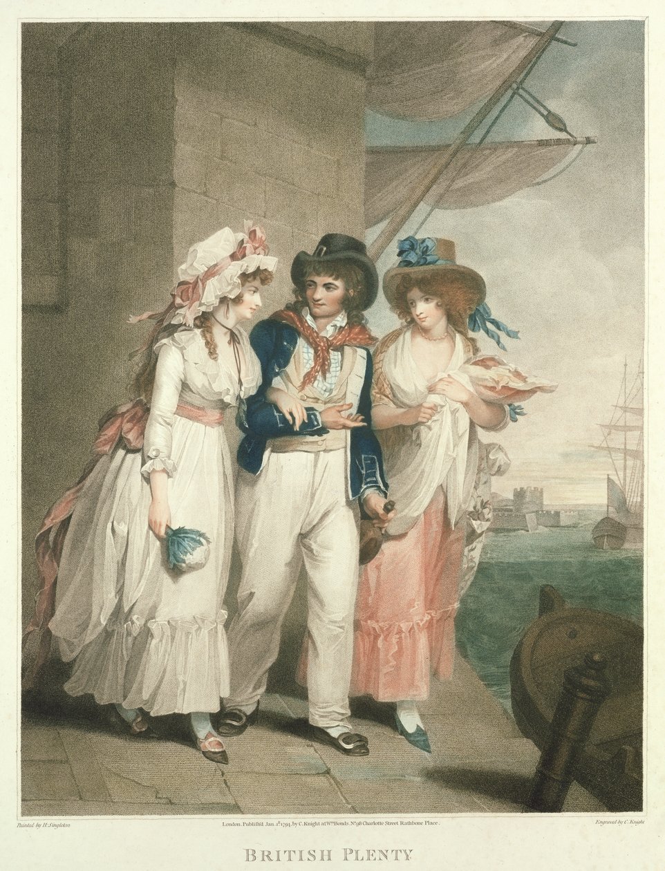 British Plenty, vésett és kocsma. Charles Knight (1743-1826 körül), 1794 (stipple-metszet) (125541 pár) alkotó: Henry Singleton