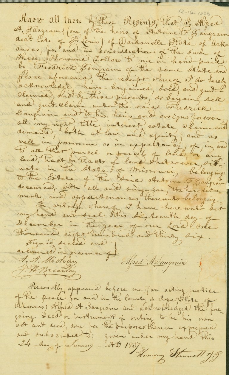 Alfred 3000 dollárért eladta a földet testvérének, Frigyesnek alkotó: Henry Stinwell