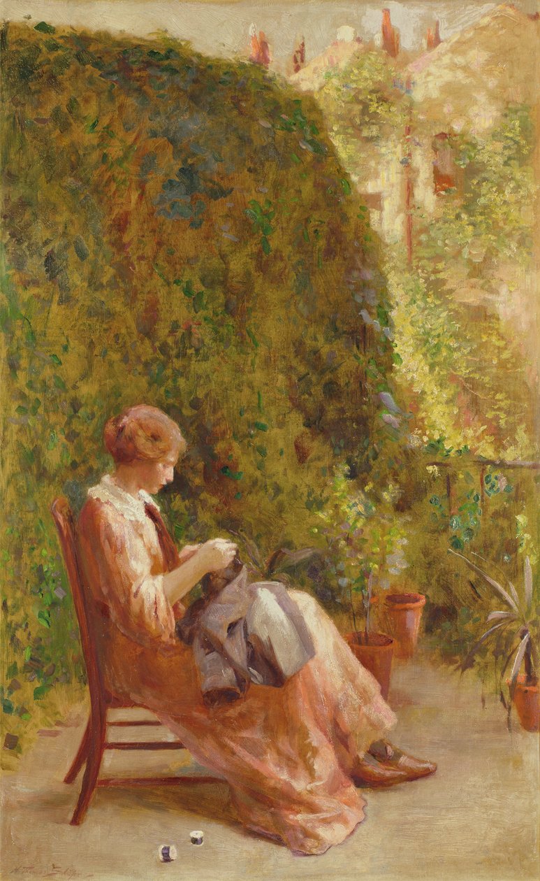 Az erkélyen alkotó: Henry Thomas Schafer