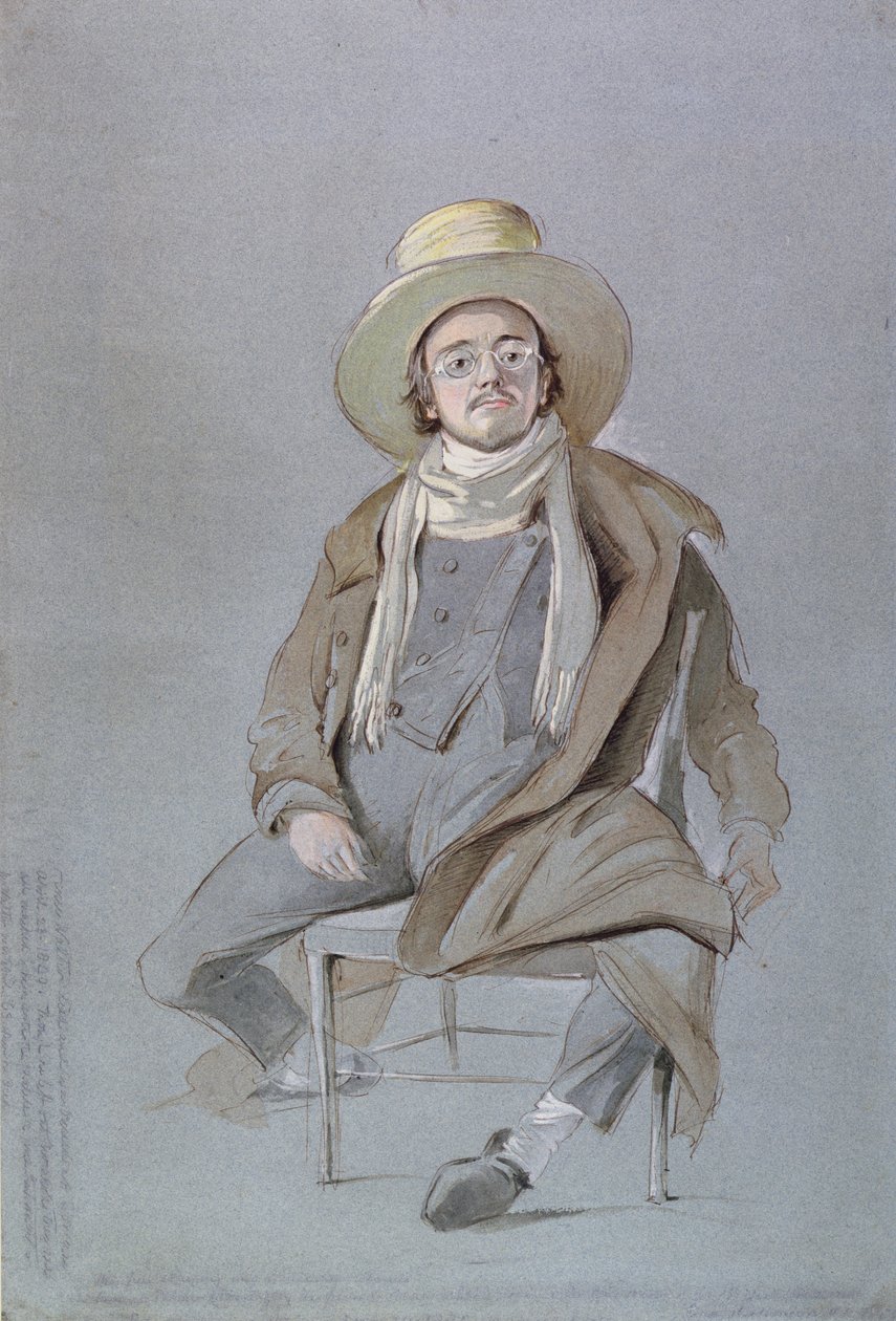 Samuel Palmer portréja (toll és tinta, wc és testszín papíron) alkotó: Henry Walter
