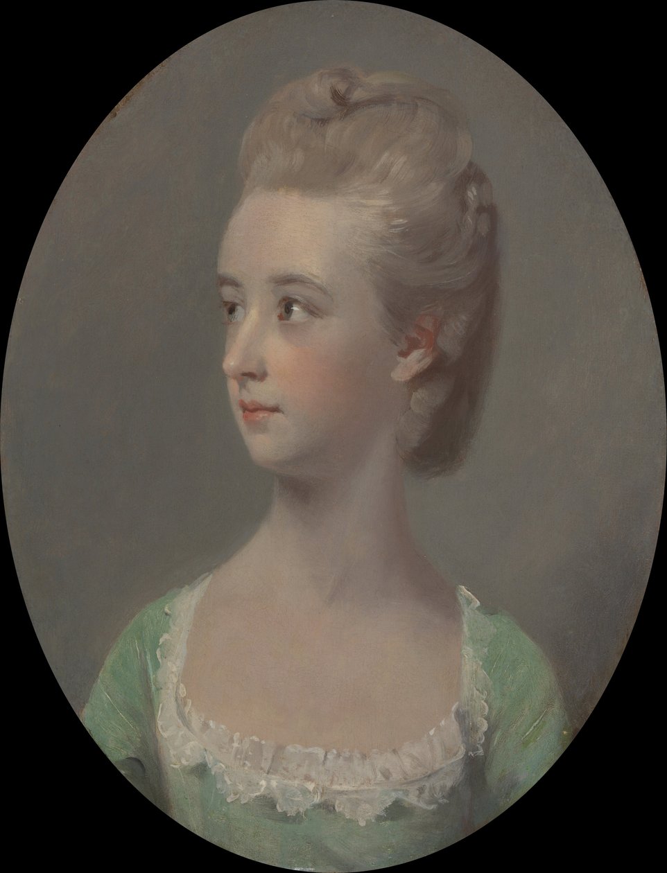 Egy fiatal nő, esetleg Miss Nettlethorpe portréja alkotó: Henry Walton