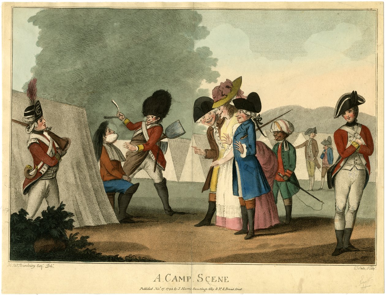 Tábori jelenet, 1794 alkotó: Henry William Bunbury