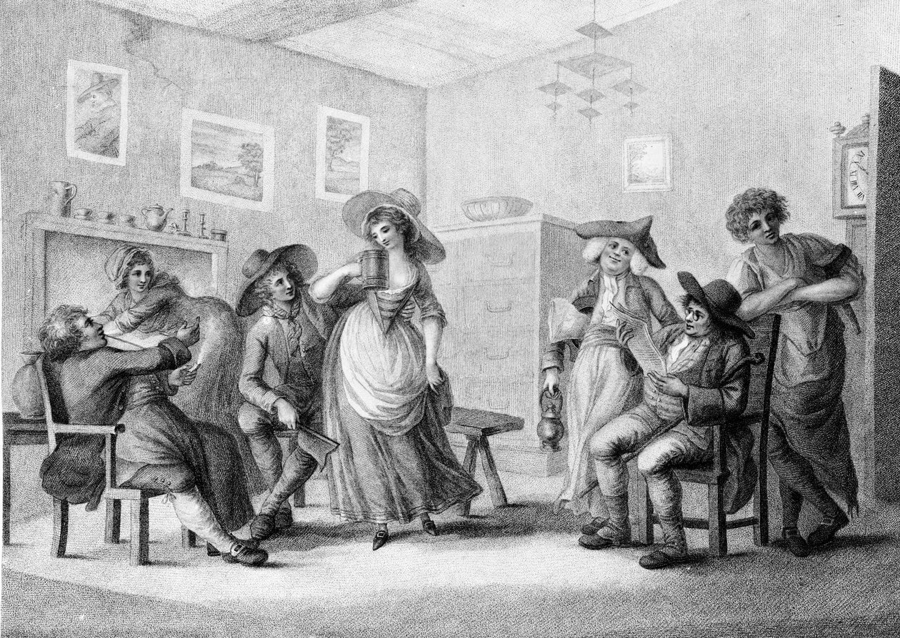 A falusi sörház, Joseph Grozer metszete, 1787 alkotó: Henry William Bunbury