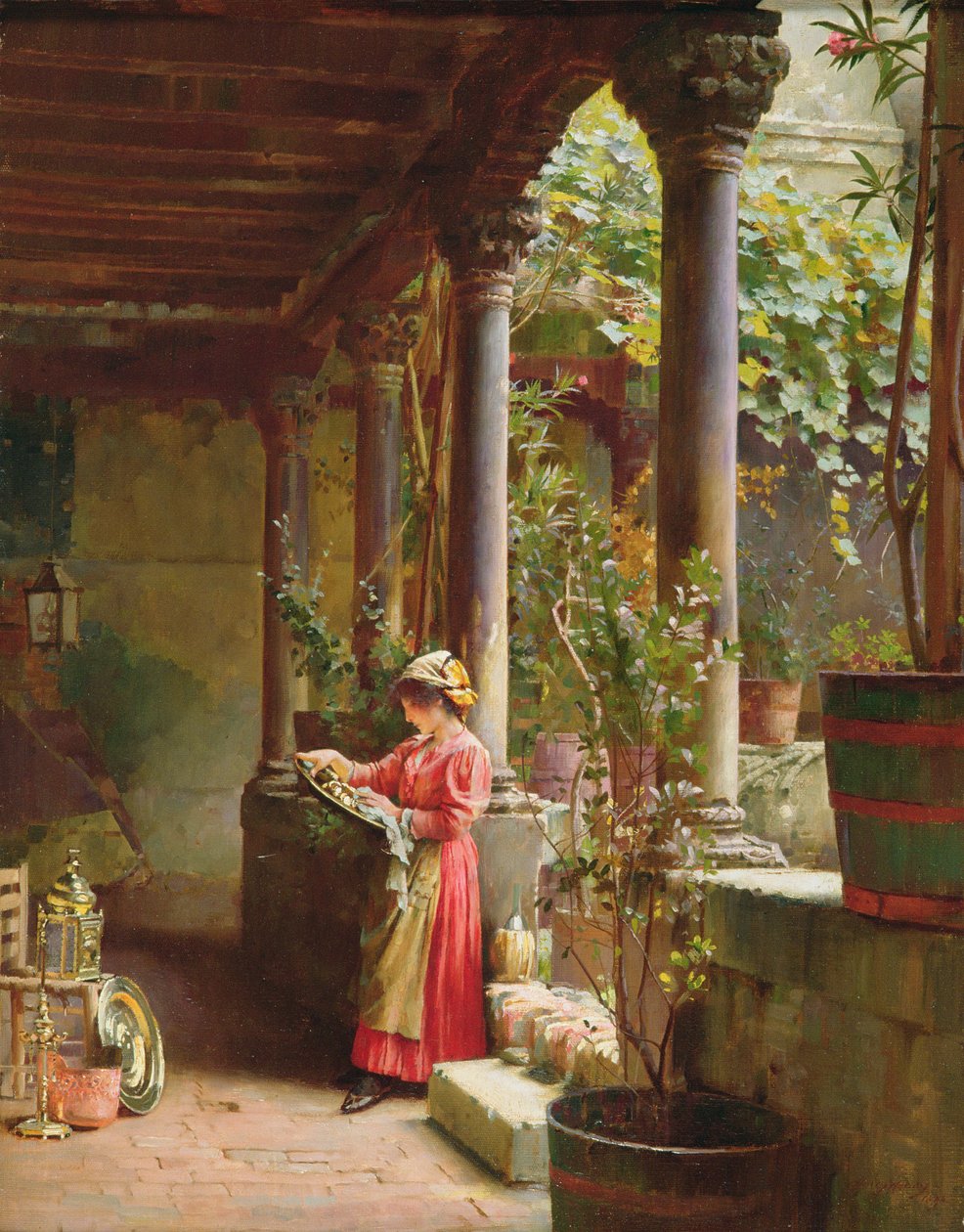 Egy udvar Velencében, 1896 alkotó: Henry Woods
