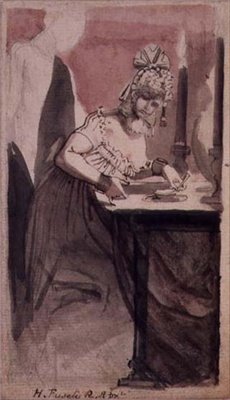 Egy udvarhölgy a fésülködőasztalánál alkotó: Johann Heinrich Füssli