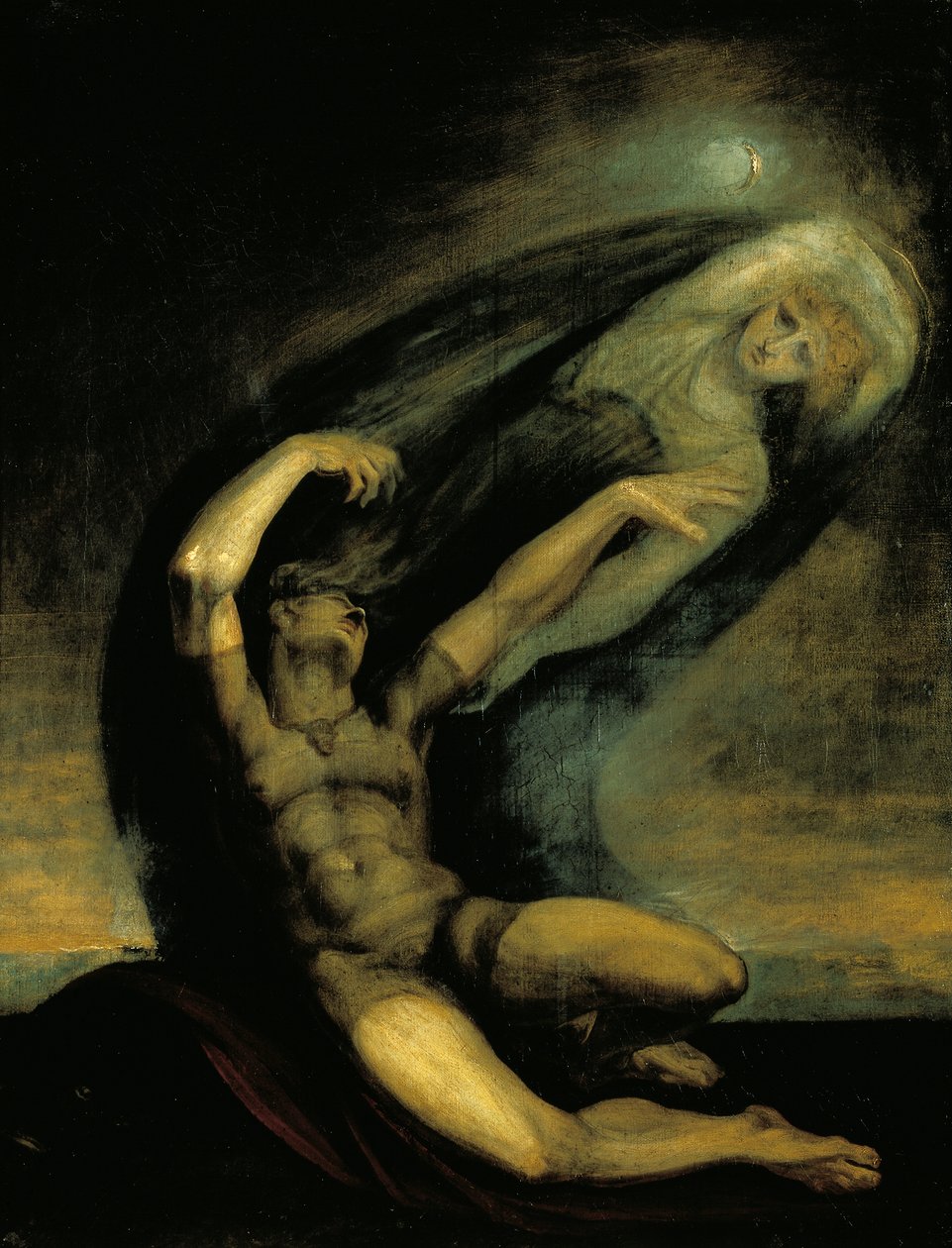 Akhilleusz Patroklosz árnyékában próbál megragadni alkotó: Johann Heinrich Füssli
