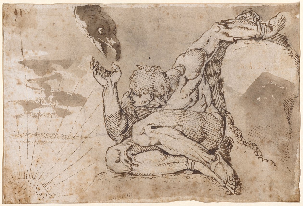 Prométheusz (férfi akt 5 ponttal) alkotó: Henry (1741 1825) Fuseli