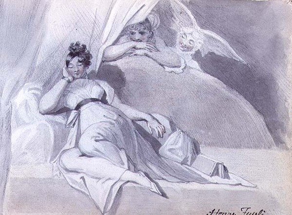 Titánia álma, 1809-13 körül (ceruza és mosás) alkotó: Johann Heinrich Füssli