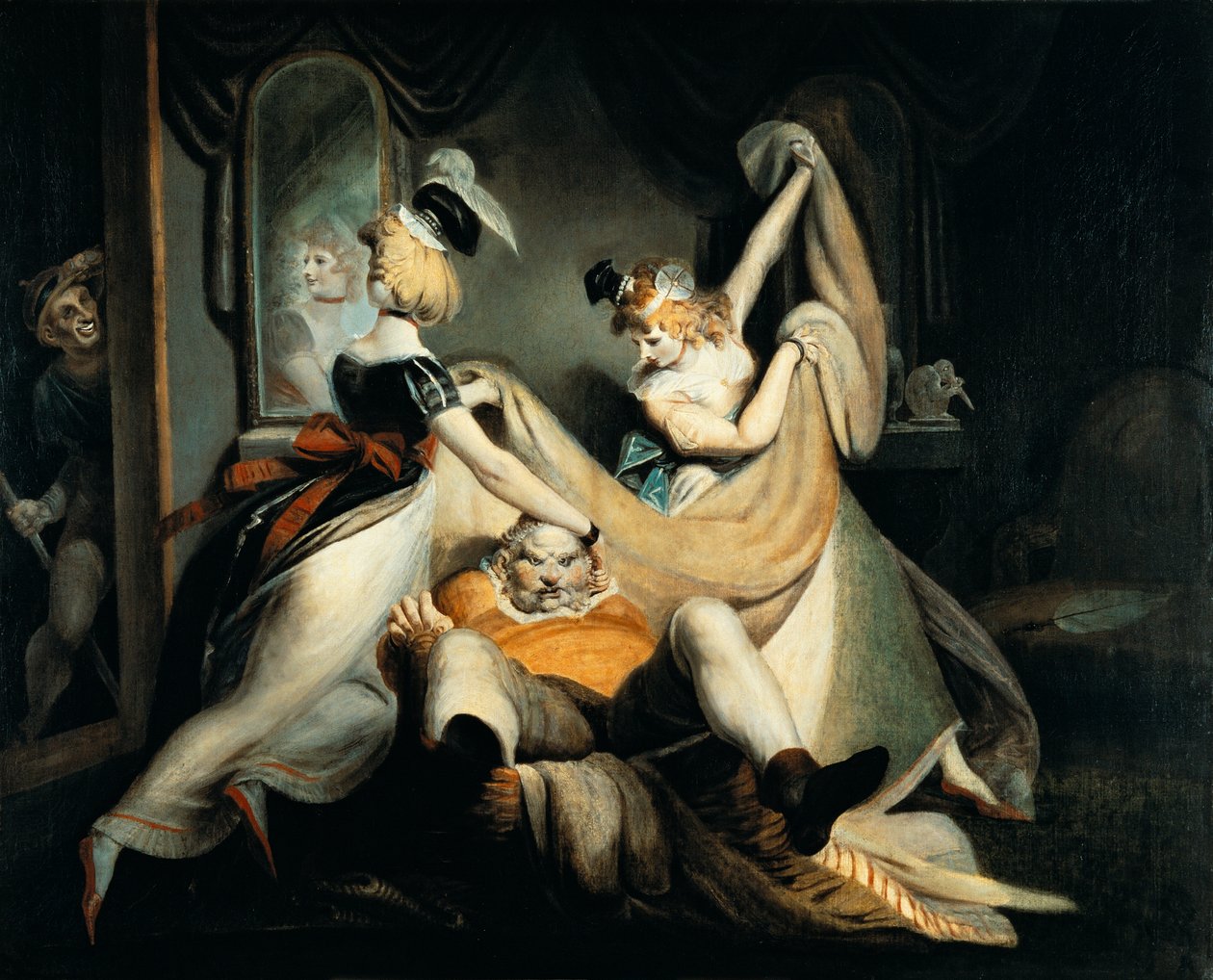 Falstaff a szennyeskosárban alkotó: Johann Heinrich Füssli