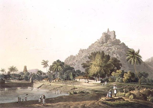 Pagodák Trinchicunumban, XI. tábla, metszett: Daniel Havell (1785-1826) 1809 (metszet) alkotó: Henry (after) Salt