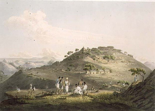 Dixan városa Abesszíniában, vésette Daniel Havell (1785-1826) 1809 (akvatinta) alkotó: Henry (after) Salt