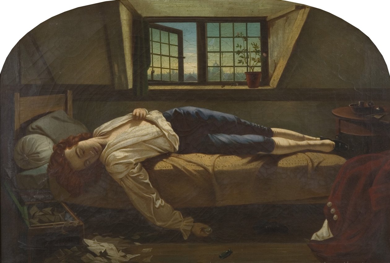 Chatterton halála alkotó: Henry (after) Wallis