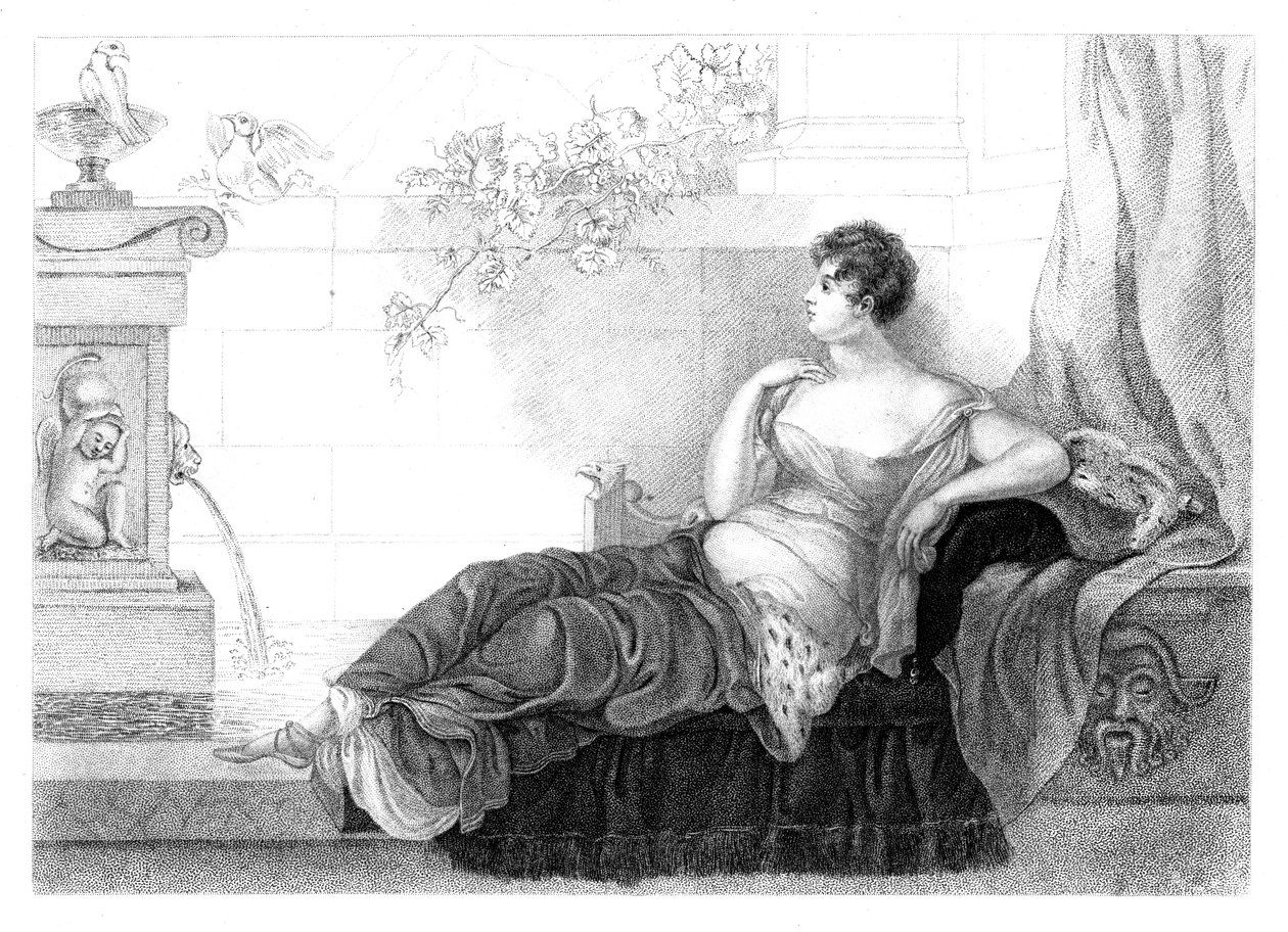Mary Robinson 1757-1800 angol költő és regényíró, 1830. alkotó: Henry Adlard