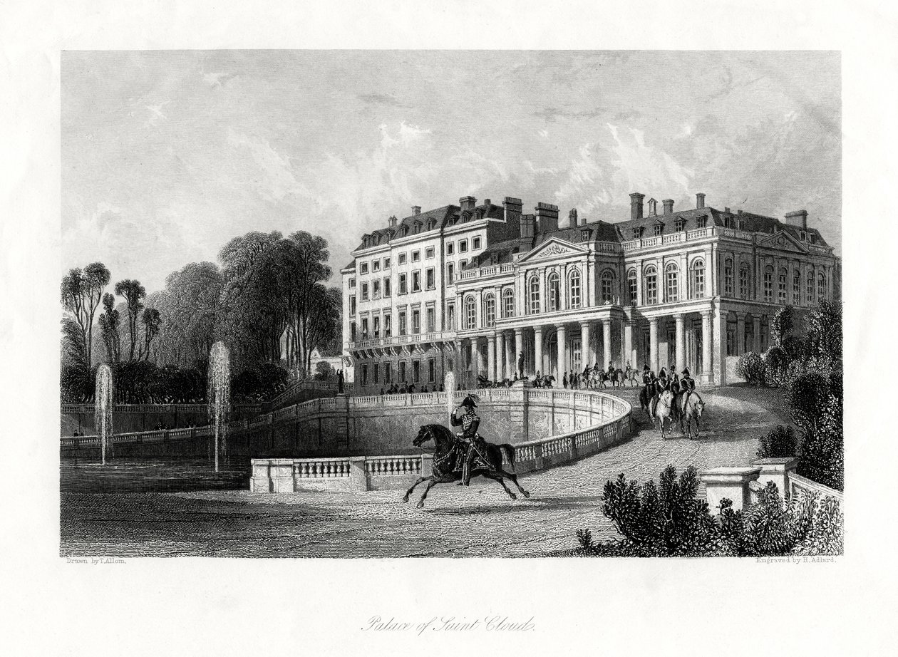 Saint-Cloud palota, Párizs, Franciaország, 1875 alkotó: Henry Adlard