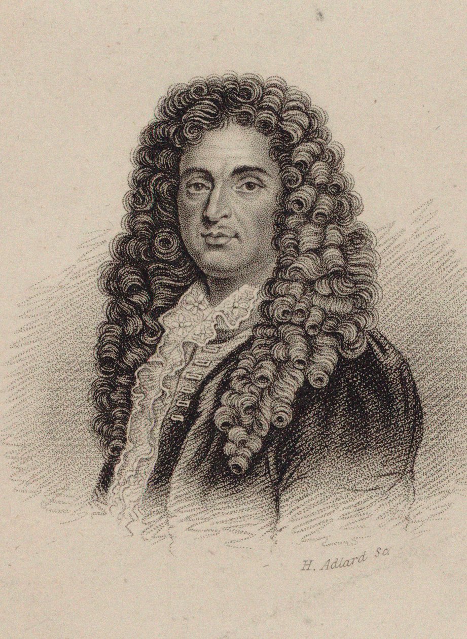 Jean-Baptiste Lully zeneszerző portréja 1632-1687. alkotó: Henry Adlard